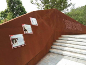 固阳耐候钢挡土墙